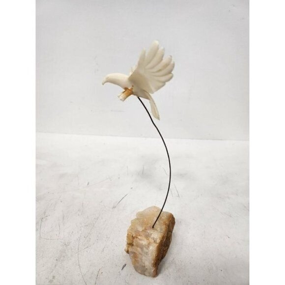 VTG 1974 Marvin Wernick Flying Seagulls In Flight Kinetic Sculpture Quartz Base - Picture 5 of 10